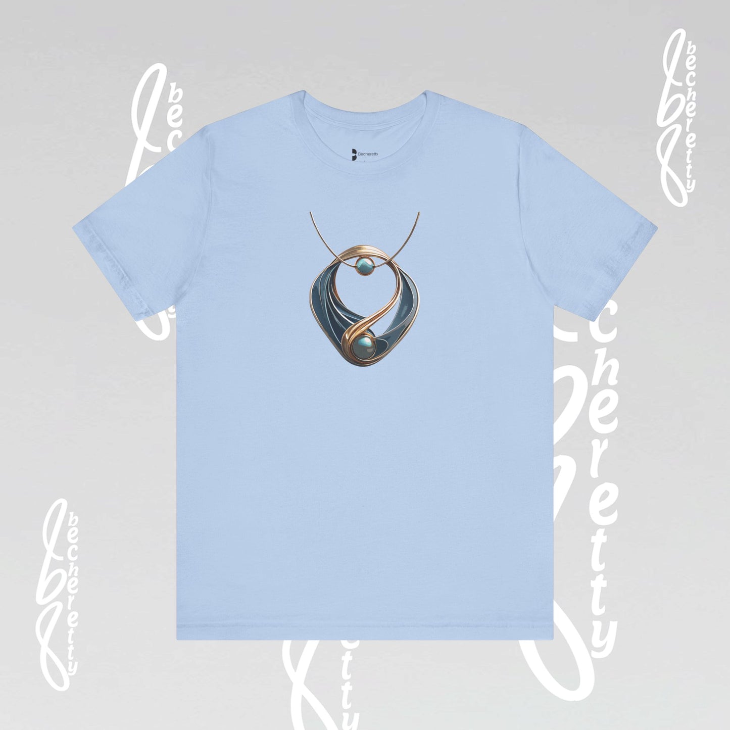 Necklace Artistic design - Statement T-Shirt Becheretty - Casual wear - Unique Graphic Top, Everyday Style