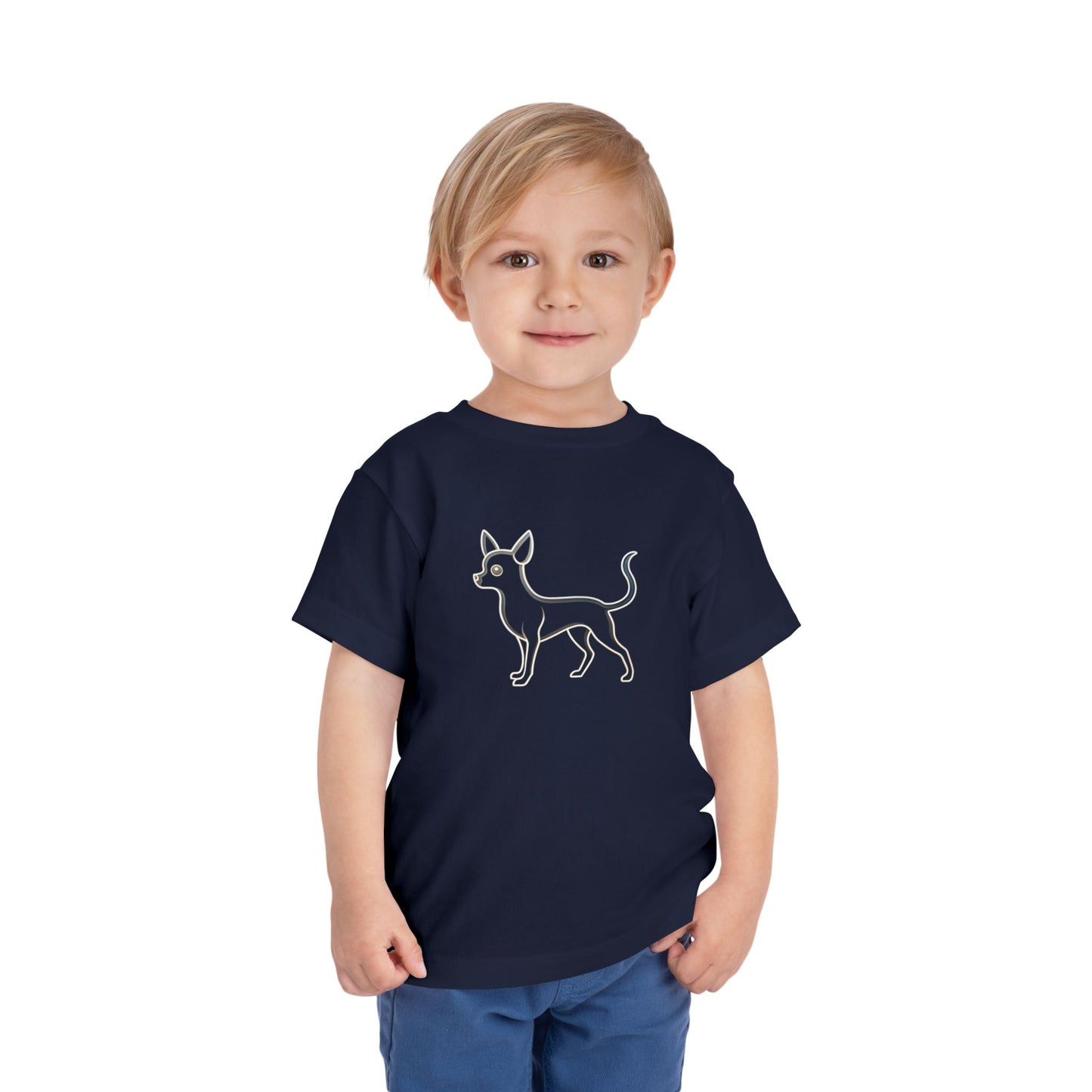 Adorable Chihuahua Toddler Tee - Graphic Minimalist Becheretty - Dog Lover Gift, Cozy Summer Apparel, Fun Birthday Outfit
