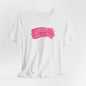 Art Graphic Tee  Becheretty "I'm OK" Pink Brushstroke - Perfect for creatives and everyday t-shirt.