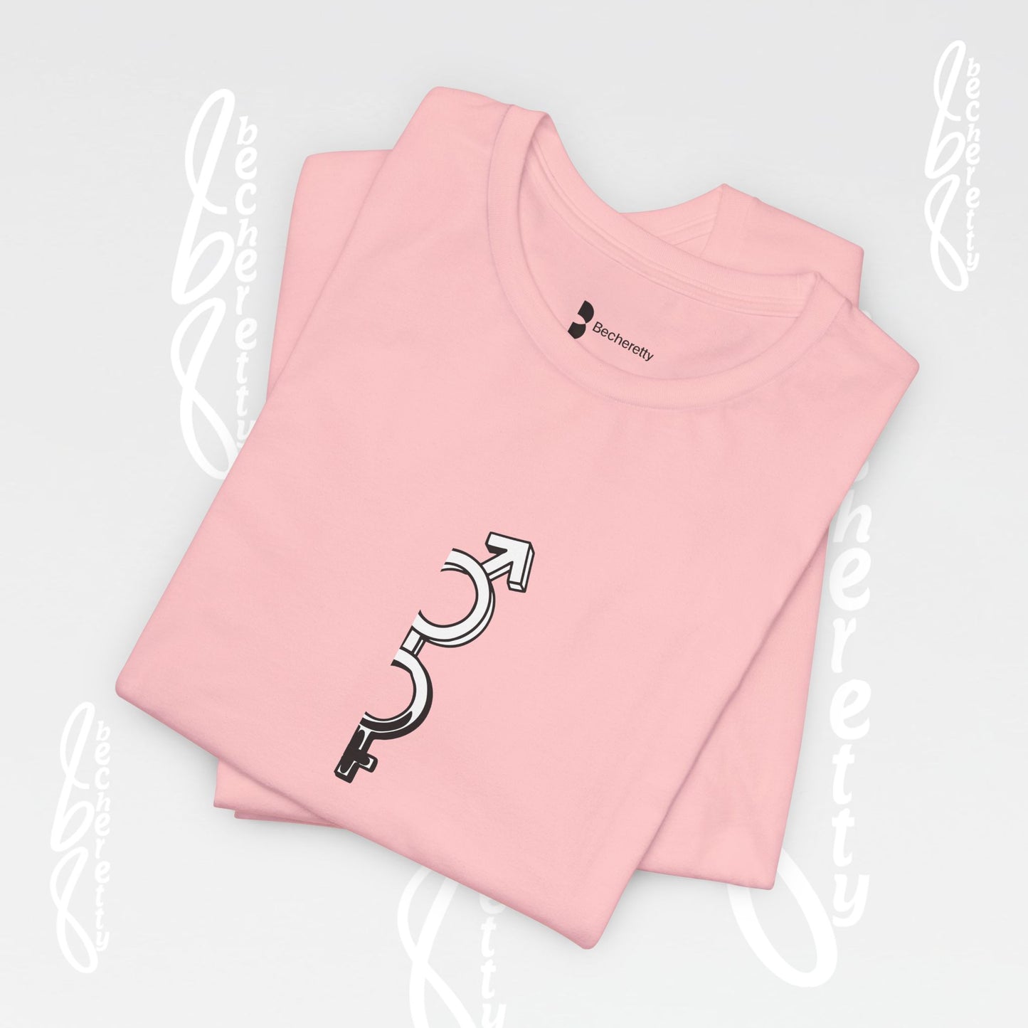 Minimalist Graphic Design Becheretty - Unisex Short Sleeves - Casual - Pixels Void Line