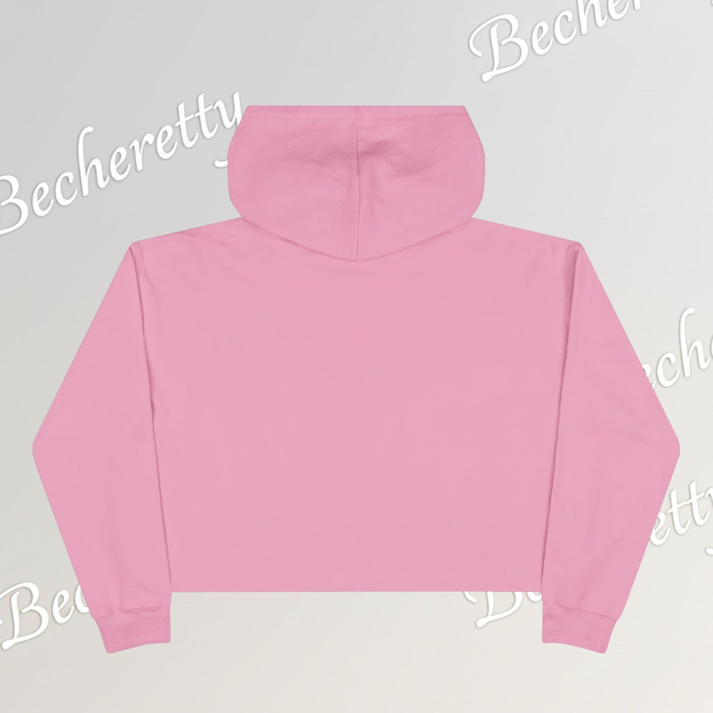 Love Heart Crop Hoodie — Plush Covered in Fur Graphic- Art Graphic Minimalist Becheretty
