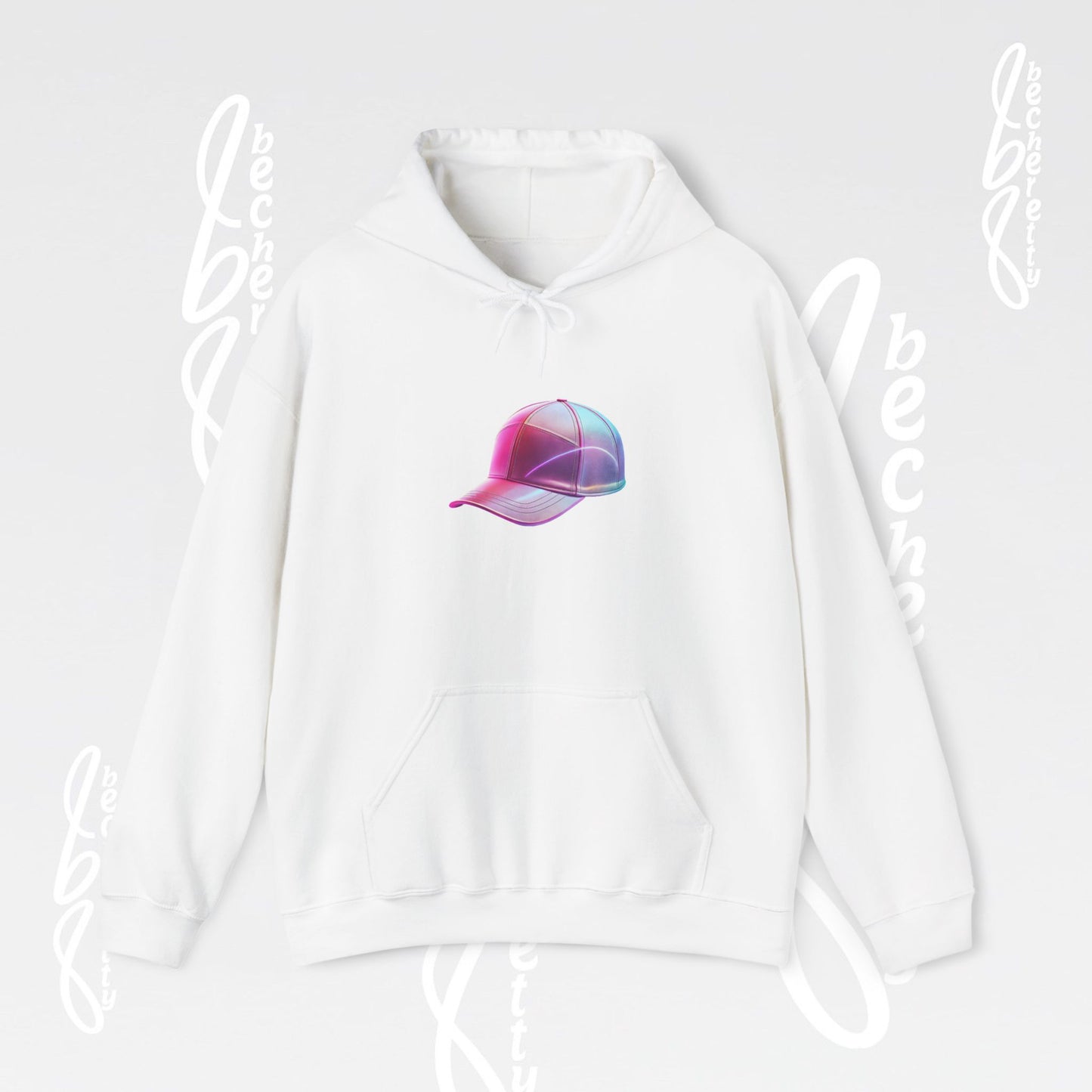 Graphic Hoodie "Retro Cap" for Creative Souls - Art Minimalist Becheretty - Stylish - Casual Wear