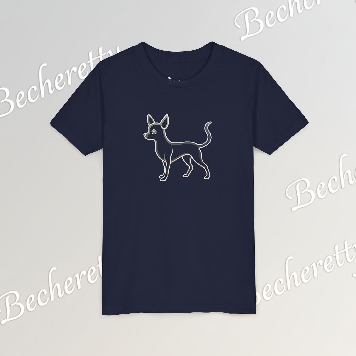Youth T'Shirt - Graphic Chihuahua - Art Minimalist Becheretty - Perfect gift for Pet Lovers