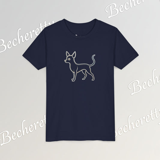 Youth T'Shirt - Graphic Chihuahua - Art Minimalist Becheretty - Perfect gift for Pet Lovers