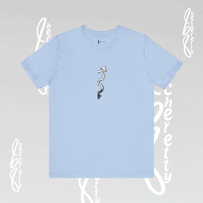Minimalist Graphic Design Becheretty - Unisex Short Sleeves - Casual - Pixels Void Line