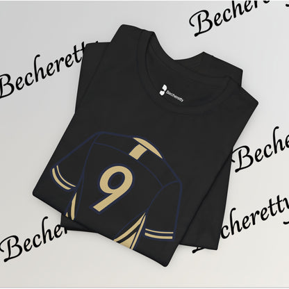 Soccer T-Shirt - Number 9 - Minimalist Graphic Becheretty - Athletic apparel - Everyday Fashion