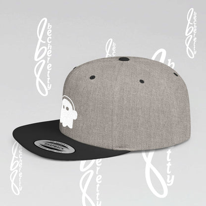 Unique Ghost Headphones Flat Bill Snapback Hat - Art Graphic Becheretty