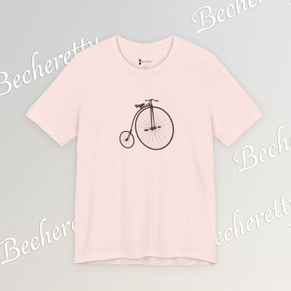 Penny-Farthing Vintage Bicycle Tee - Graphic Minimalist Tee Becheretty - Perfect T-Shirt for Cycling Enthusiasts, Casual wear