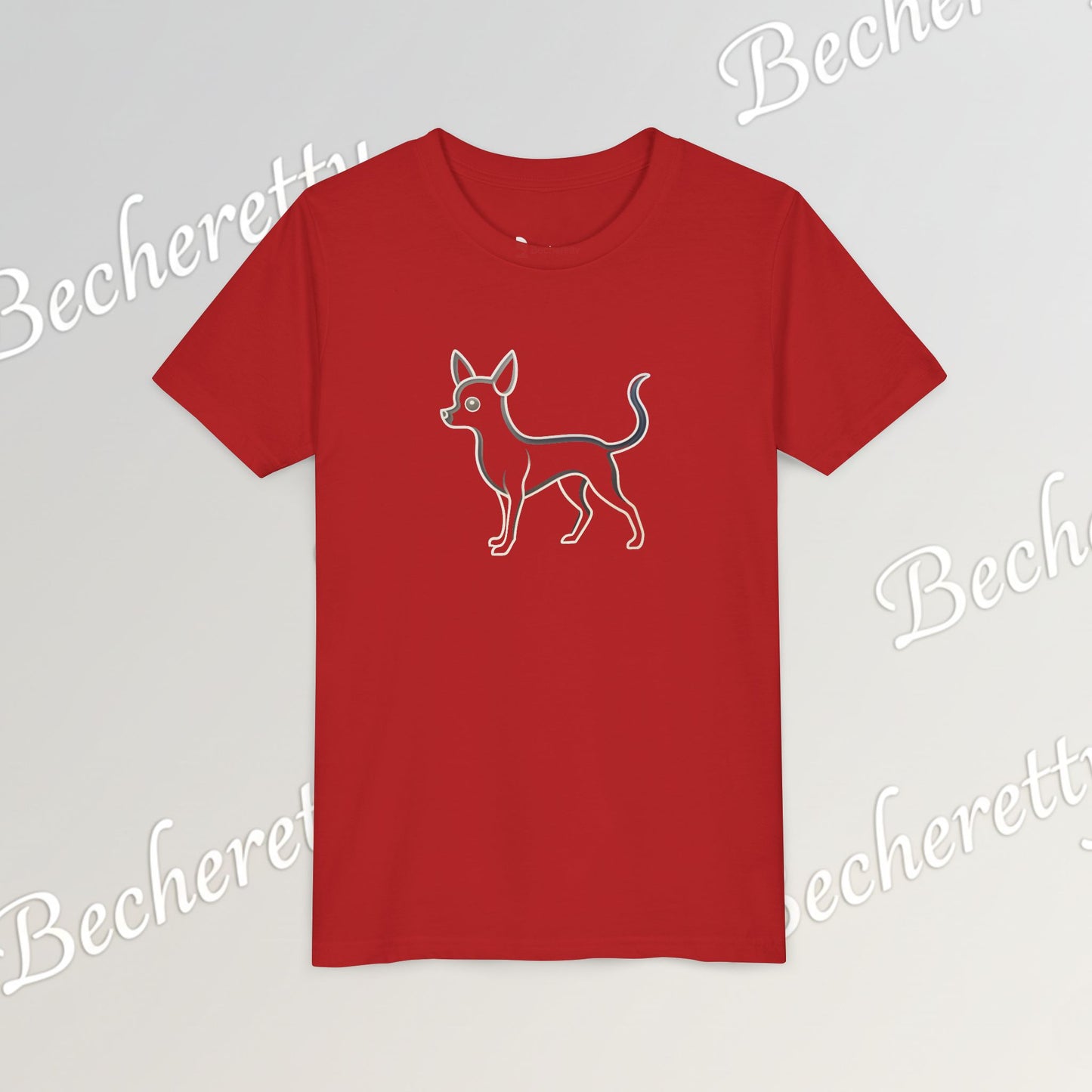 Youth T'Shirt - Graphic Chihuahua - Art Minimalist Becheretty - Perfect gift for Pet Lovers