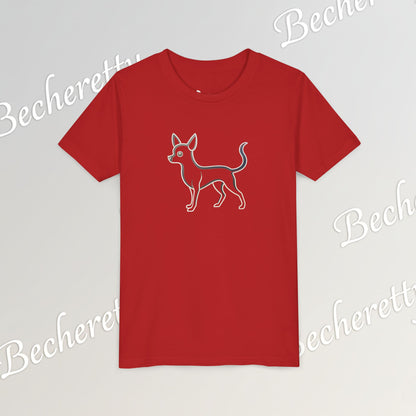 Youth T'Shirt - Graphic Chihuahua - Art Minimalist Becheretty - Perfect gift for Pet Lovers