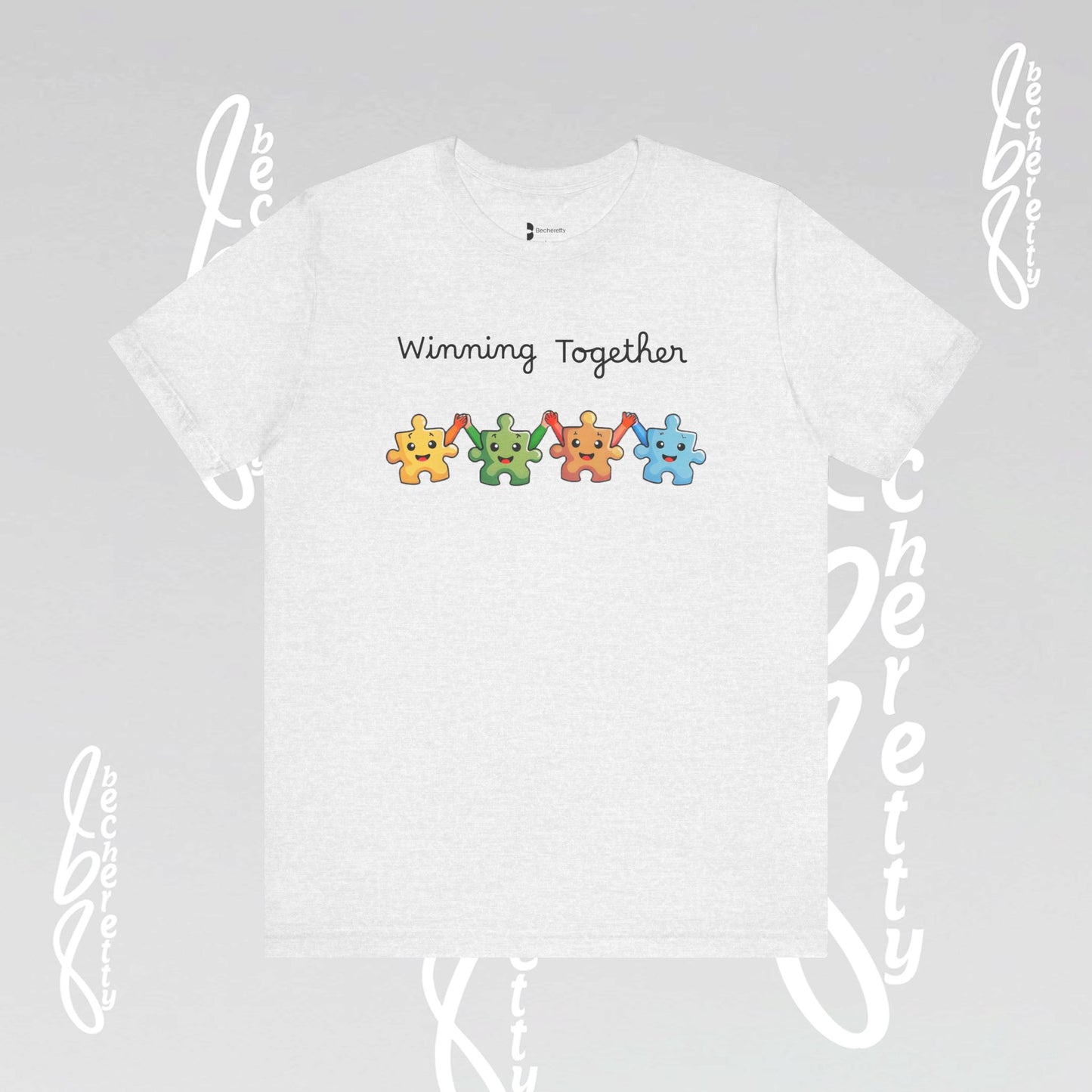 Graphic T-Shirt "Winning Together" Celebrating Neurodiversity & Autism Awareness - Becheretty Design