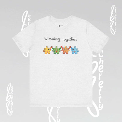 Graphic T-Shirt "Winning Together" Celebrating Neurodiversity & Autism Awareness - Becheretty Design
