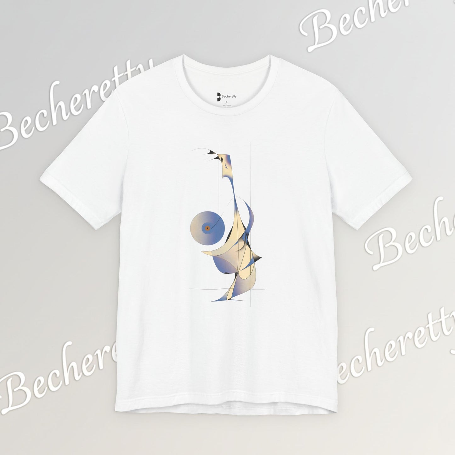 Abstract DJ Tee - Art Graphic Minimalist Becheretty - Perfect for Casual Outfits, Gift for Friends, Summer Style.