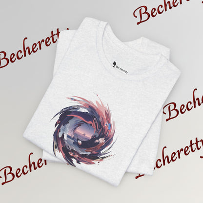 Graphic Art t-Shirt "Spiral Galaxy" - Abstract Cosmic Swirl Tee - Unique Design - Special Gift for Art Lovers