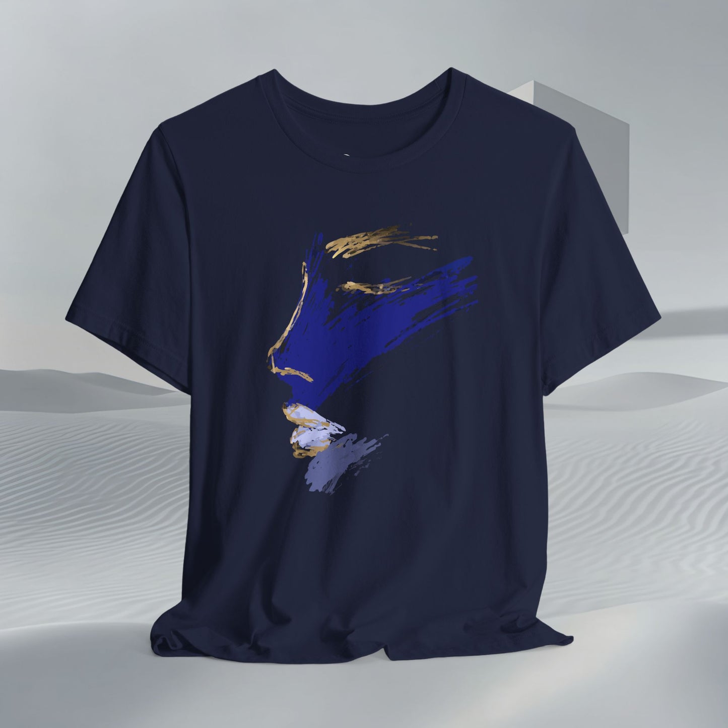 Midnight Motion Abstract Brushstroke T-Shirt — Original Art Minimalist Becheretty