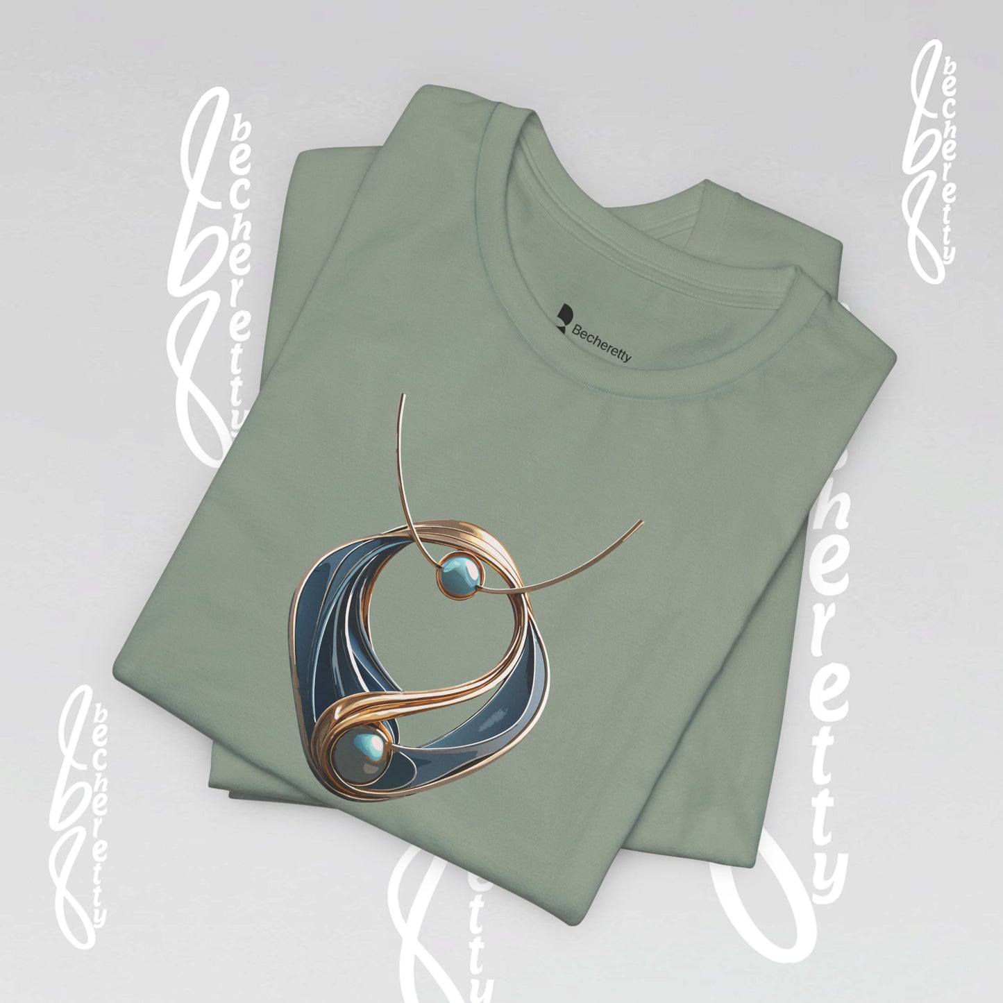Necklace Artistic design - Statement T-Shirt Becheretty - Casual wear - Unique Graphic Top, Everyday Style
