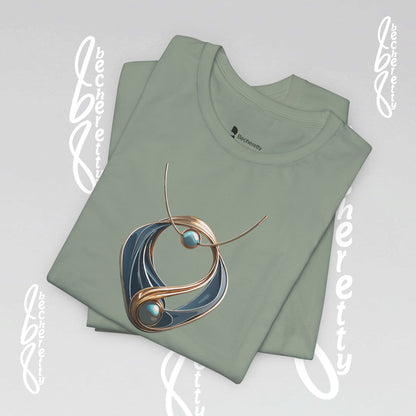 Necklace Artistic design - Statement T-Shirt Becheretty - Casual wear - Unique Graphic Top, Everyday Style