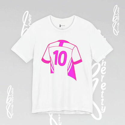 Number 10 Tee - Art Minimalist Graphic Becheretty - Game day - Casual wear - Perfect gift for sports fans.