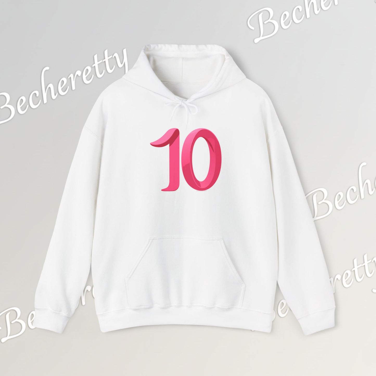 The "Perfect 10" Signature Hoodie - Art Minimalist Becheretty - Perfect balance between soft aesthetics and high-impact style.