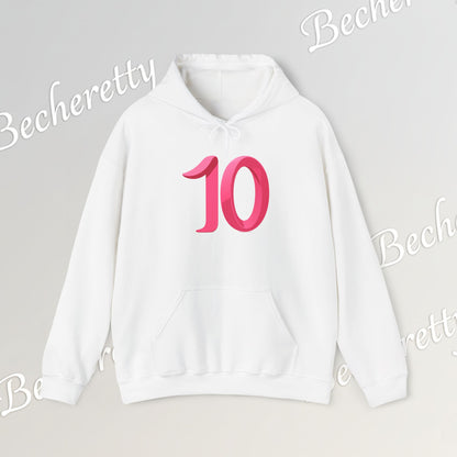 The "Perfect 10" Signature Hoodie - Art Minimalist Becheretty - Perfect balance between soft aesthetics and high-impact style.