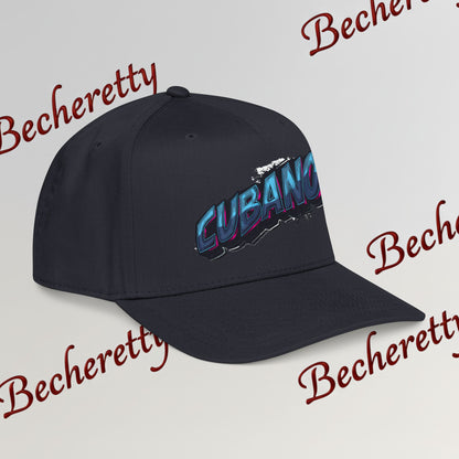 Snapback Baseball Cap "Cubano"  — Graphic Art Becheretty - Stylish companion for laid-back meetups - Gift Cap idea.