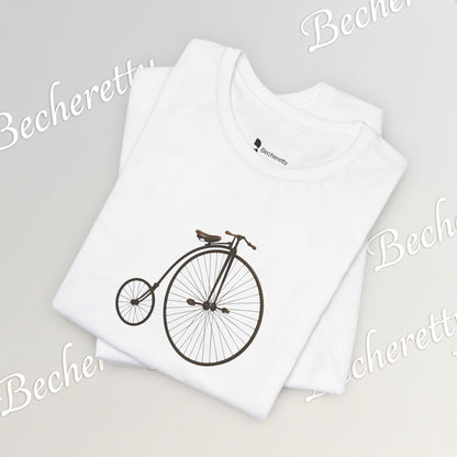 Penny-Farthing Vintage Bicycle Tee - Graphic Minimalist Tee Becheretty - Perfect T-Shirt for Cycling Enthusiasts, Casual wear
