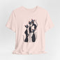 "Cat Family" Graphic T'Shirt Becheretty — Cute Black Cats Illustration - Playful design minimalist