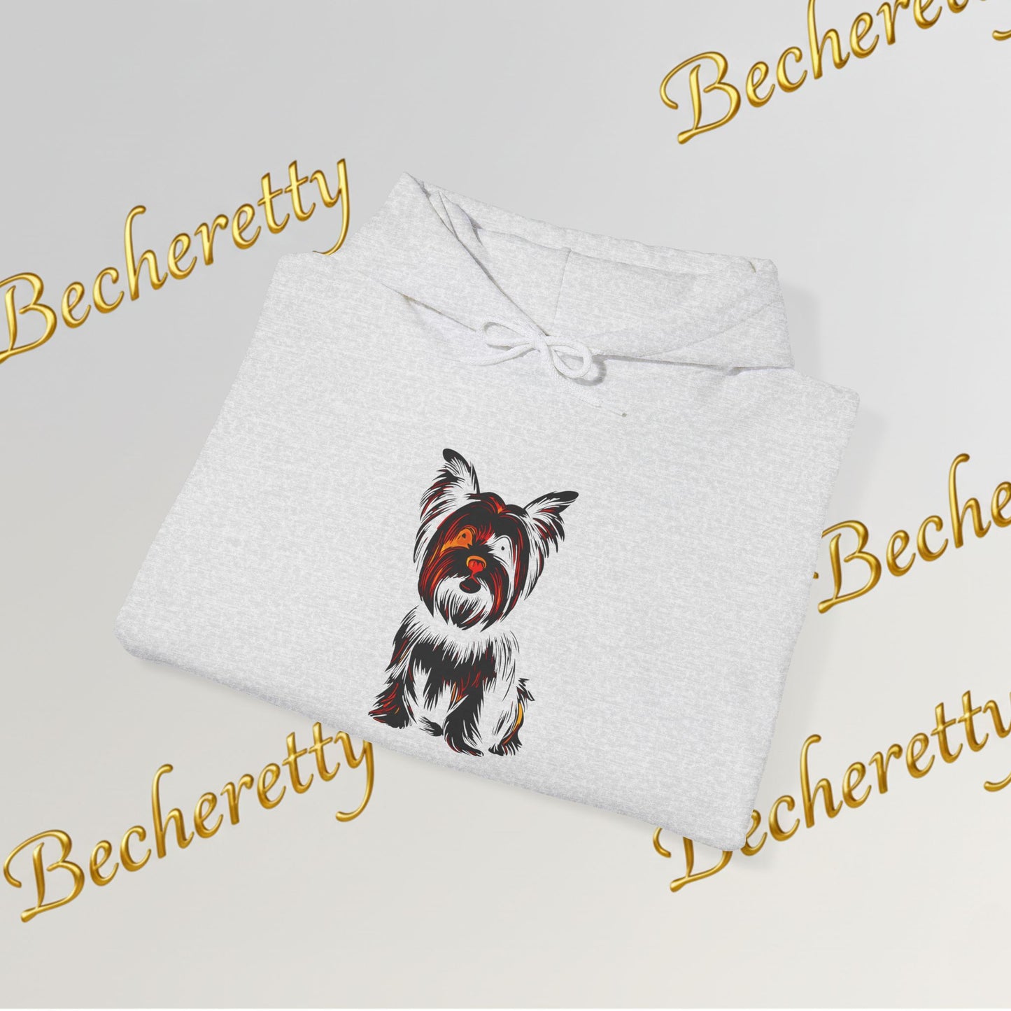 Yorkshire Hoodie- Art Graphic  Becheretty - A great gift idea for Yorkie lovers & friends.