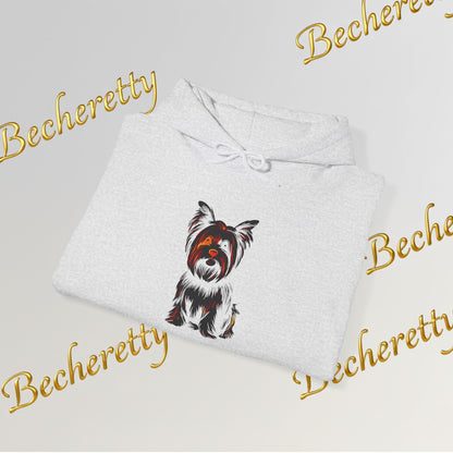 Yorkshire Hoodie- Art Graphic  Becheretty - A great gift idea for Yorkie lovers & friends.
