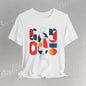 Luminous Silhouette T-Shirt - Bauhaus-inspired geometric shapes - Art Graphic Minimalist Becheretty