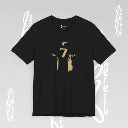 Soccer T-shirt - Number 7 - Unisex - Minimalist graphic Becheretty - Casual Wear - Team Spirit