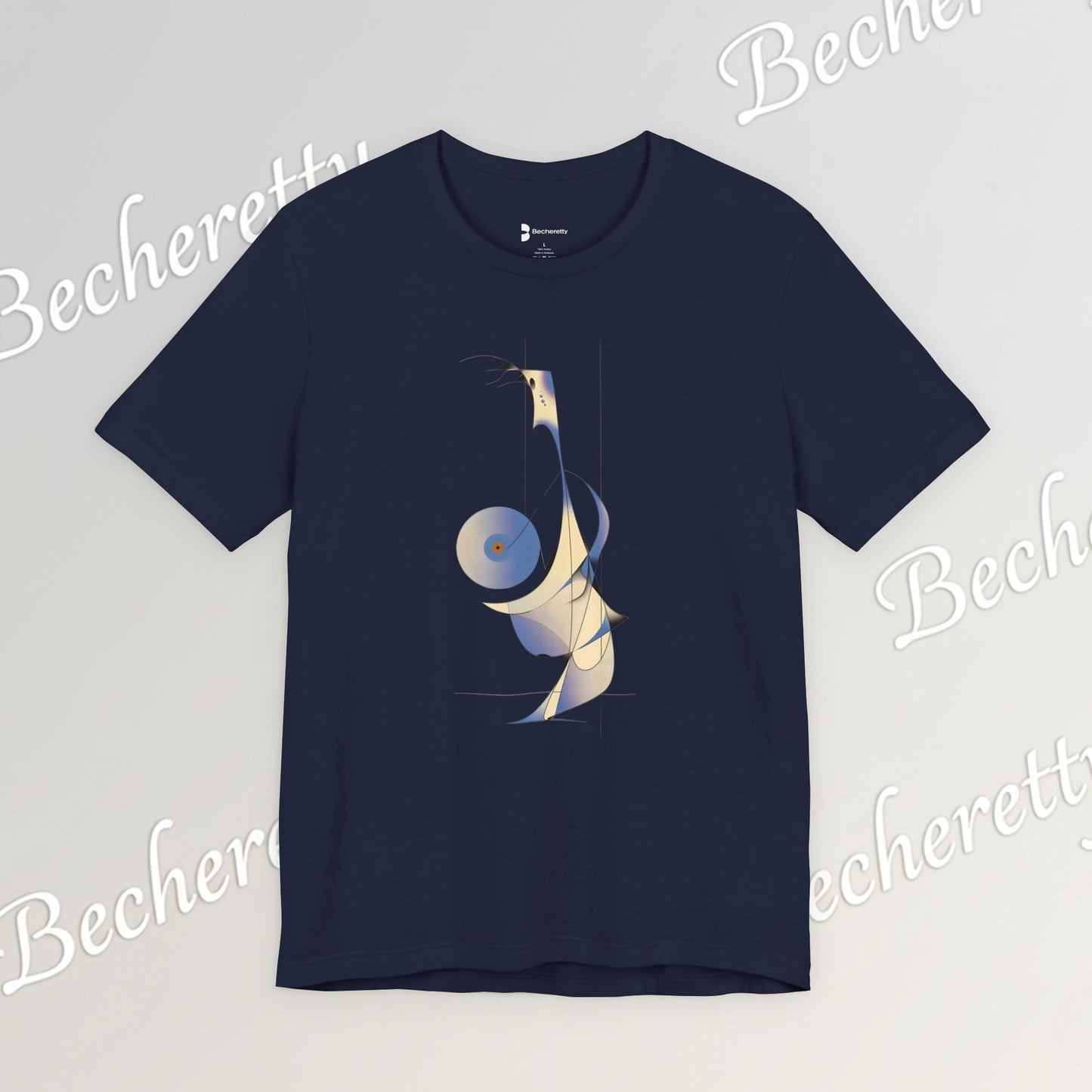 Abstract DJ Tee - Art Graphic Minimalist Becheretty - Perfect for Casual Outfits, Gift for Friends, Summer Style.