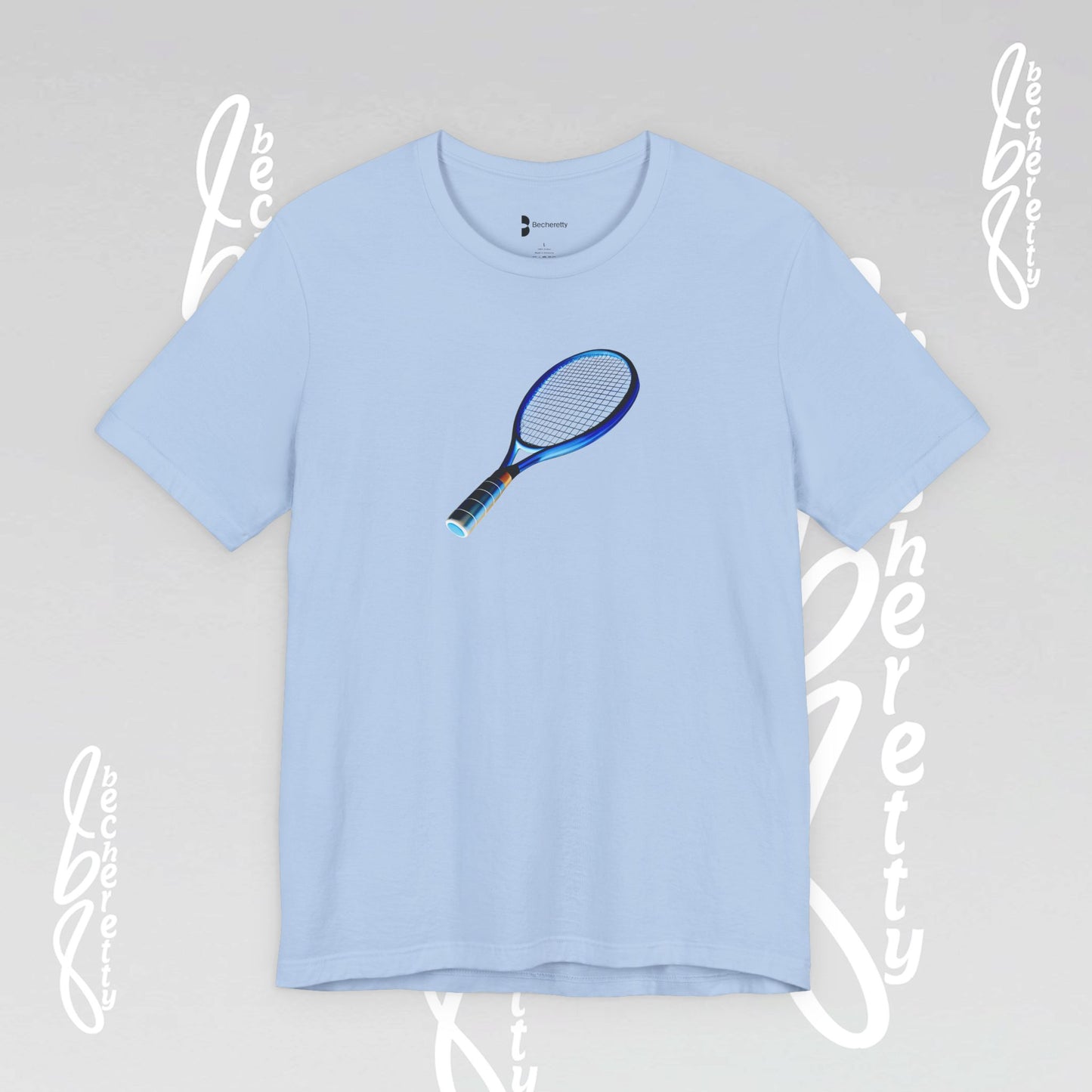 Vintage Tennis Racket - Art Graphic T'Shirt Becheretty - Tennis Enthusiasts - Casual Wear
