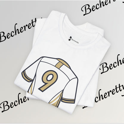 Soccer T-Shirt - Number 9 - Minimalist Graphic Becheretty - Athletic apparel - Everyday Fashion