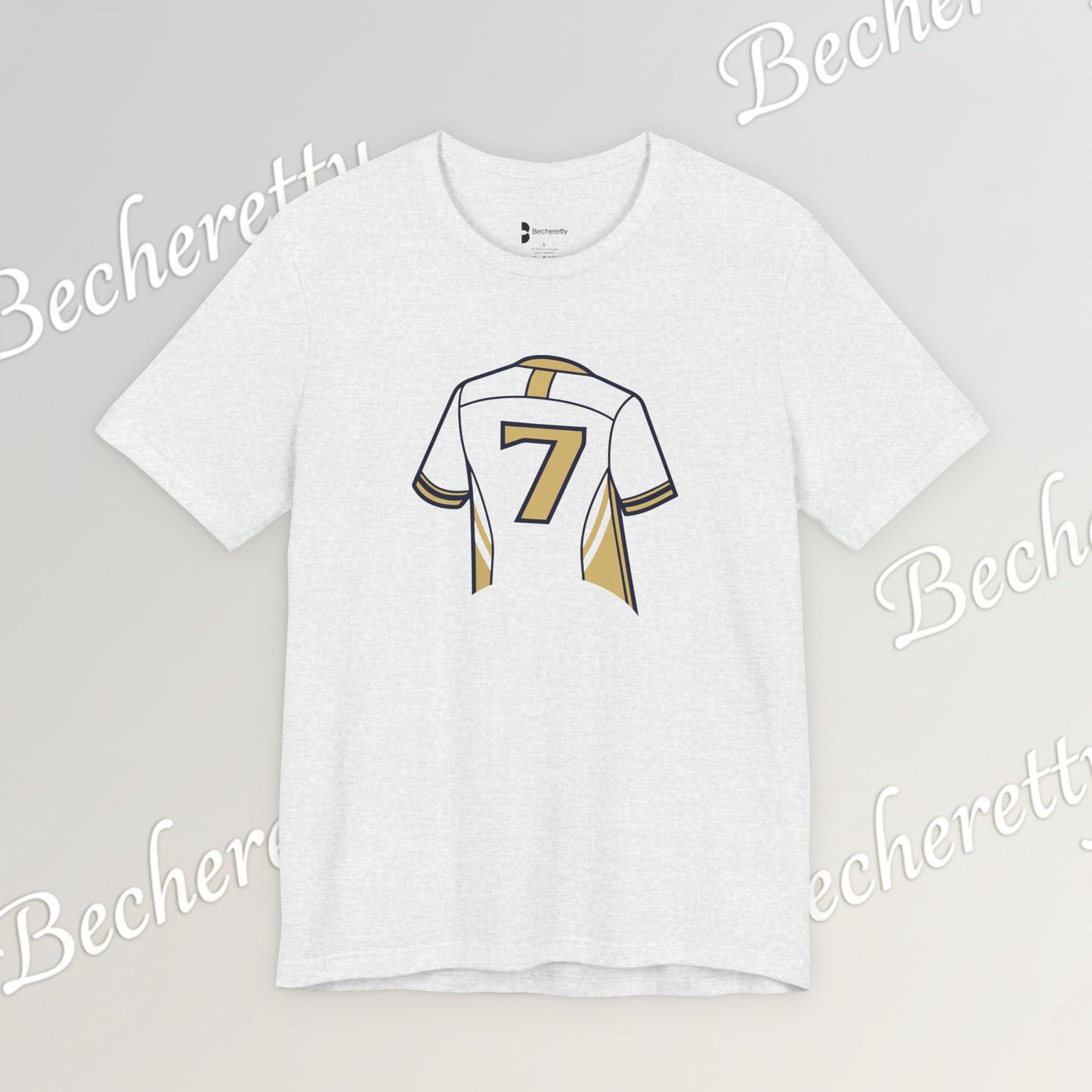 T-shirt - Number 7 GOAL - Art Graphic Minimalist Becheretty - Casual Wear - Team Spirit