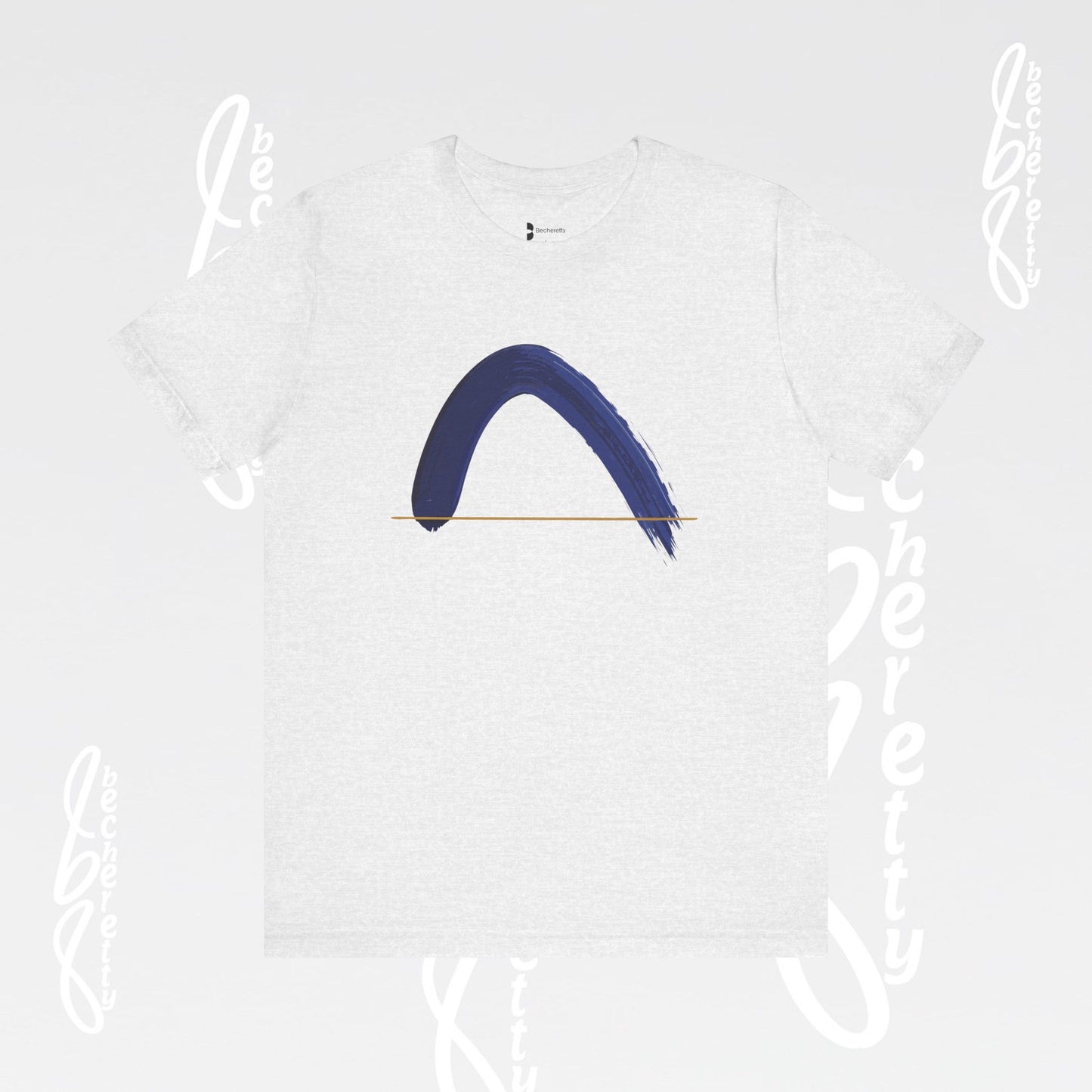 Brush Stroke Tee - Minimalist Art Graphic Becheretty Unisex Jersey Short Sleeve