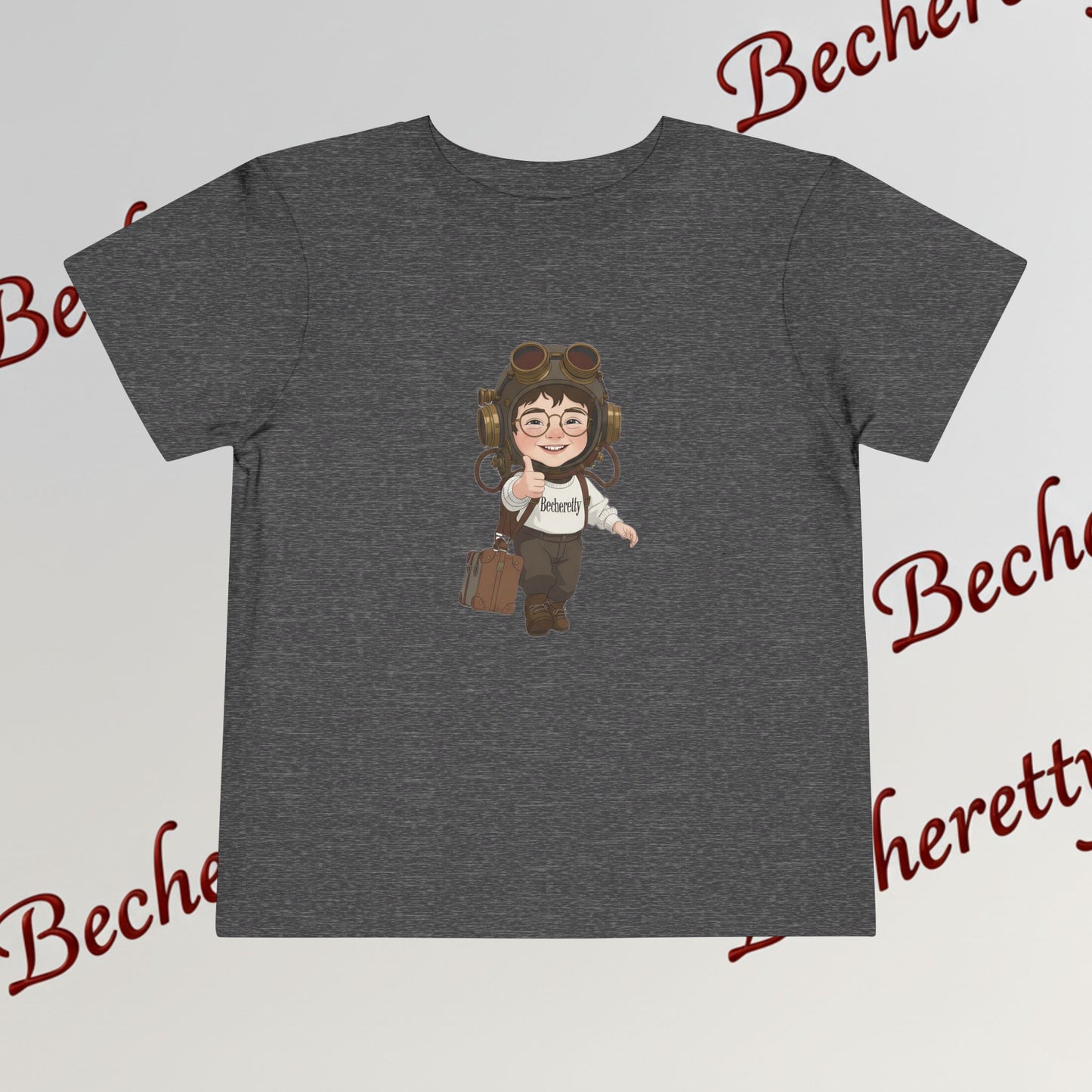 Toddler Tee  "Aviation Pilot" — Cute Little Aviator Graphic Art Becheretty