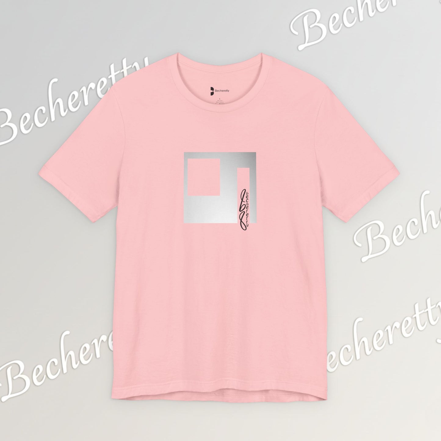 Cubist Portal Premium Tee - Minimalist Art Graphic Becheretty - Design that merges architectural precision and abstract expressionism.