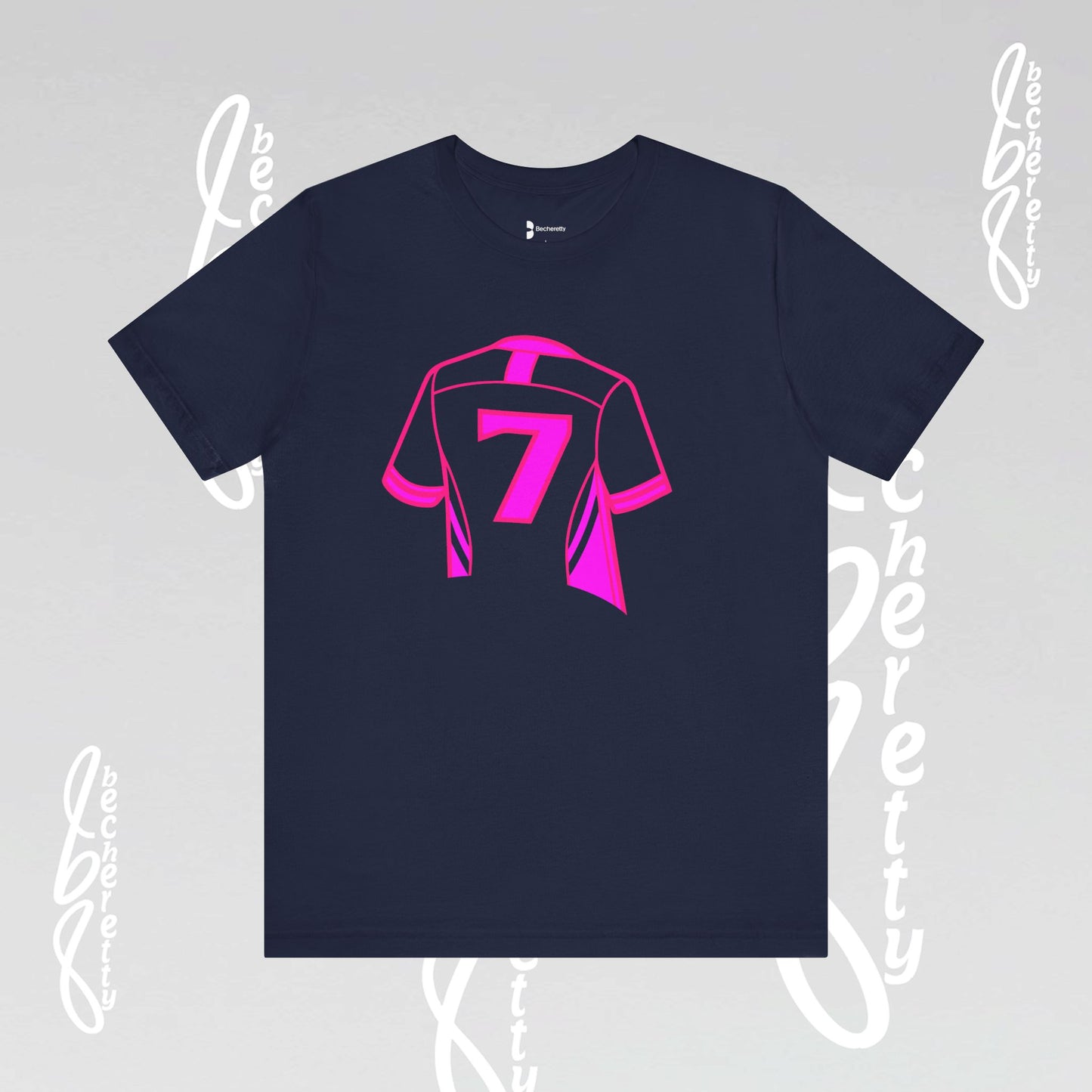 Soccer T-Shirt Number 7 - Art Minimalist Graphic Becheretty - New style of t-shirt for soccer fans, casual wear