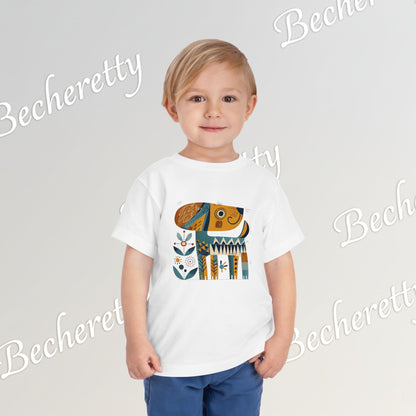 Artistic Doggie - Graphic Tee "Becheretty" for Toddlers -  Perfect gift for the little ones