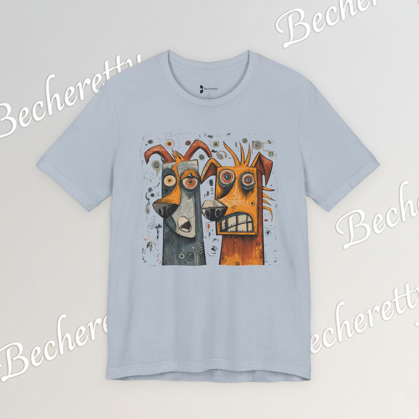 Twin Instincts T-shirt Becheretty - Perfect for art-driven fashion, and anyone who wears instinct as identity.
