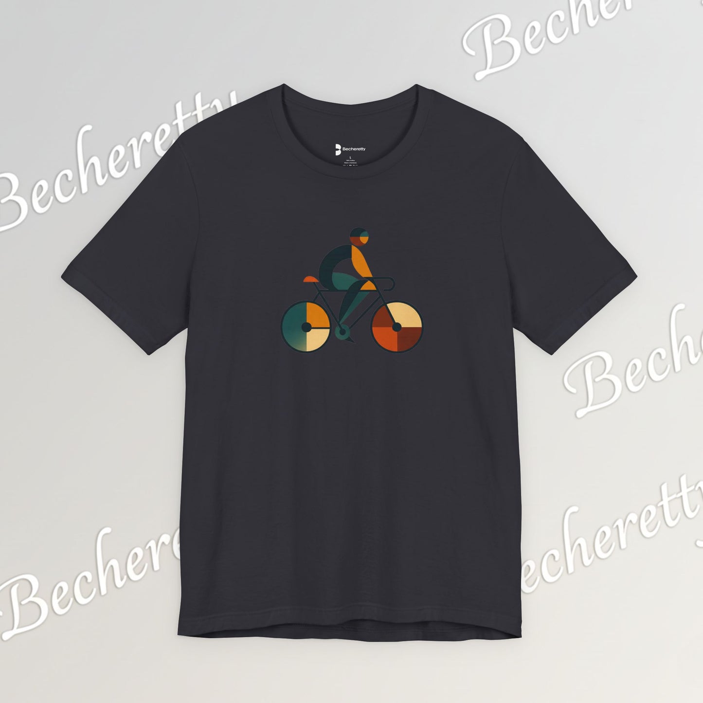 Modern Minimalist Bike Graphic Tee - Becheretty - Artistic Everyday wear, Unique gift