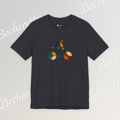 Modern Minimalist Bike Graphic Tee - Becheretty - Artistic Everyday wear, Unique gift