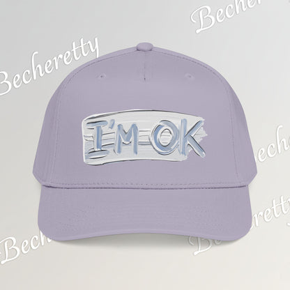 Baseball Cap "I'M OK" Minimal Art Graphic Becheretty - Style is Yours