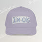 Baseball Cap "I'M OK" Minimal Art Graphic Becheretty - Style is Yours