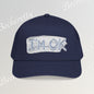 Baseball Cap "I'M OK" Minimal Art Graphic Becheretty - Style is Yours