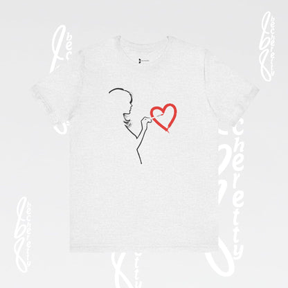 Graphic Art T-shirt "Love" Minimalist Design Becheretty - Urban Style - Casual Wear