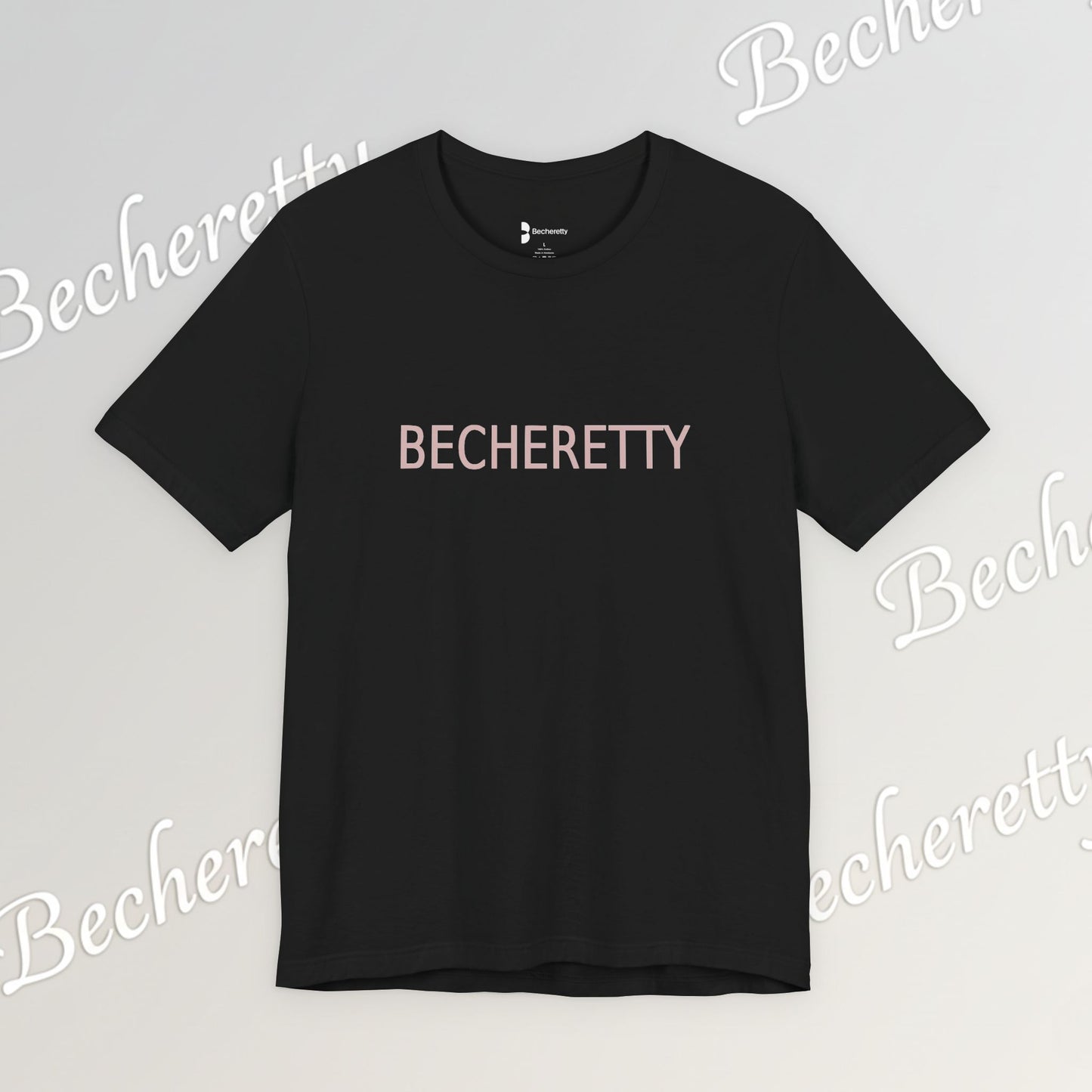 Minimalist Logo Tee Becheretty - Short Sleeve- Casual Style, Unisex - Relaxed Fit Top - Everyday wear