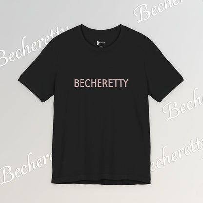 Minimalist Logo Tee Becheretty - Short Sleeve- Casual Style, Unisex - Relaxed Fit Top - Everyday wear