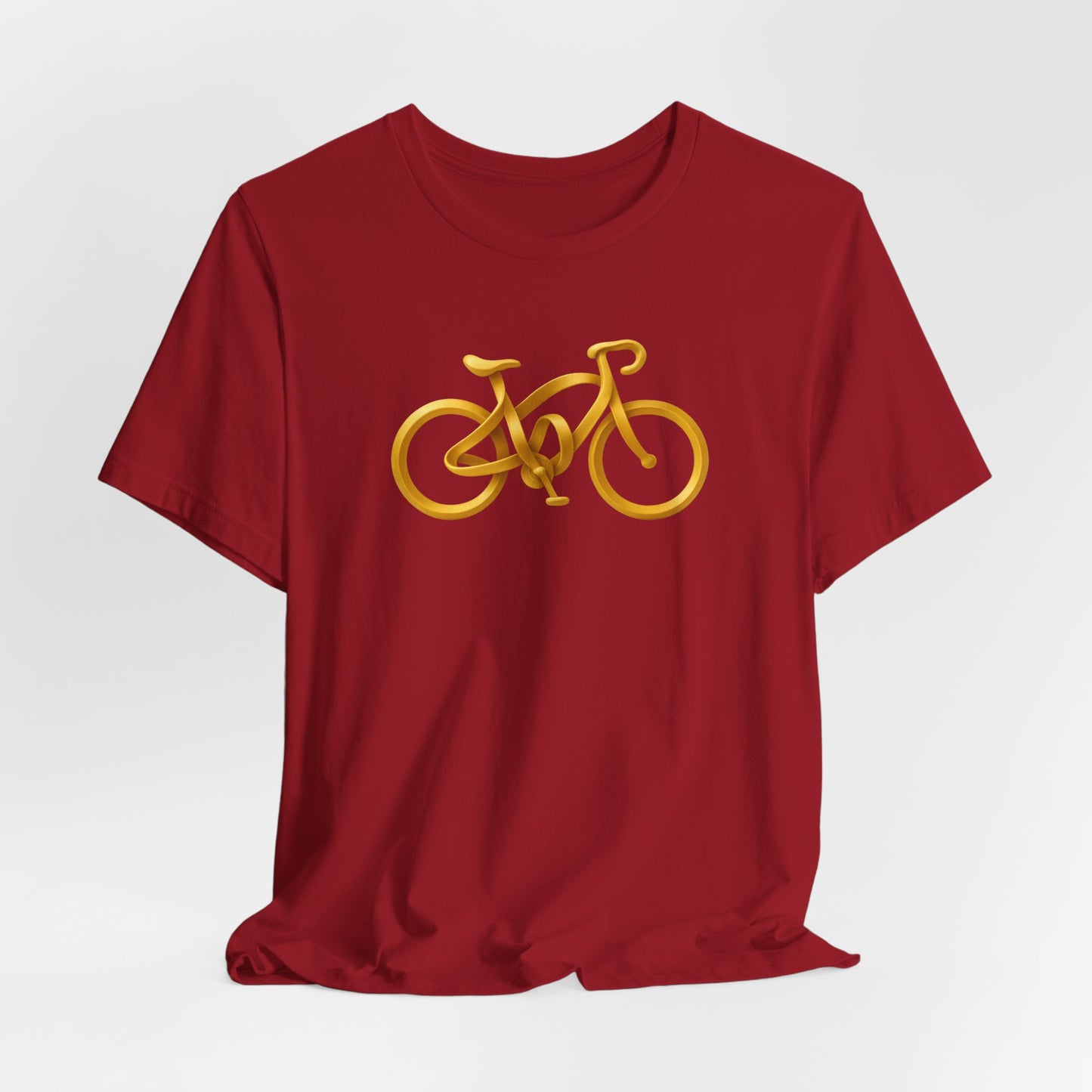 Gold Road Bike T-Shirt — Art Graphic Minimalist Becheretty - Gift Idea for Cyclist & Bike lovers